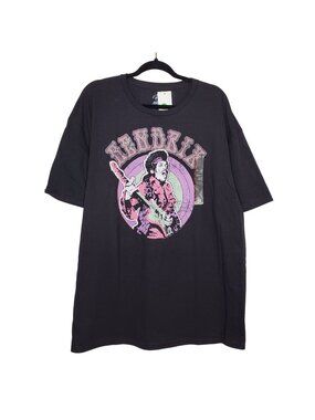 Jimi Hendrix Graphic Tee Black XXL Authentic Hendrix 100% Cotton Short Sleeve